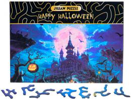 PUZZLE Happy Halloween Straideln zmek 75x50cm 468 dlk skldaka v krabici