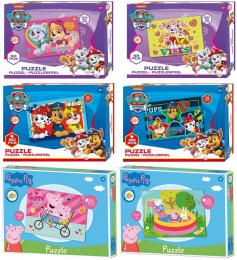 PUZZLE Tlapkov Patrola / Peppa Pig skldaka 24/50/99 dlk 6 druh