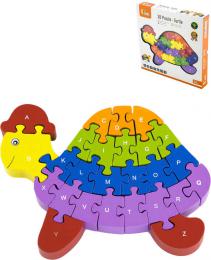 DEVO 3D Puzzle skldaka elva 24cm s abecedou 26 dlk v krabici